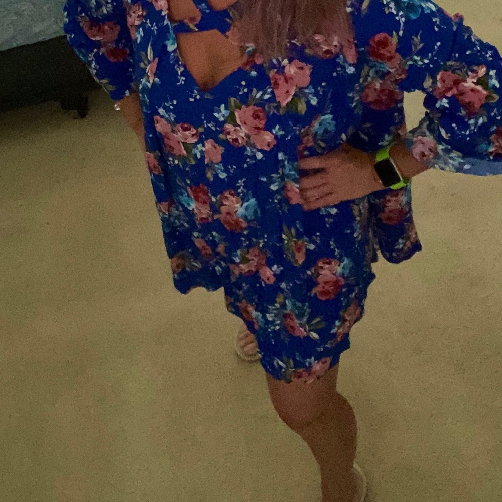 Umgee floral asymmetrical tunic/dress